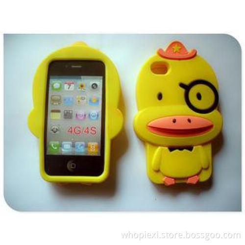Yellow Duck 3D Silicon Animal Case For IPhone 4 / 4S